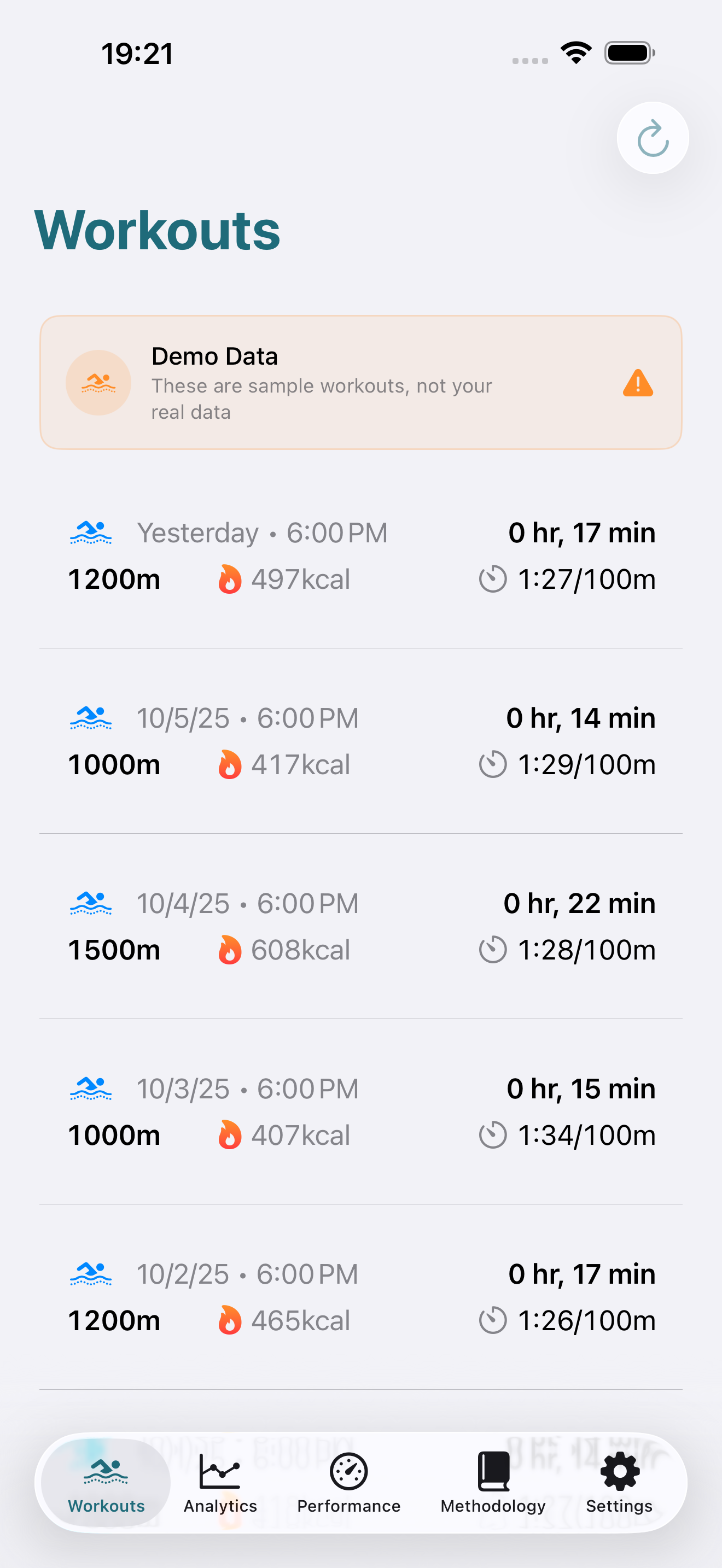SwimAnalytics iOS app showing Critical Swim Speed (CSS) and Training Stress Score (TSS) metrics dashboard on iPhone